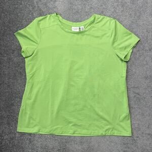 Weekends by Chico's Shirt Womens 1 (Medium) Stretch Performance Short Sleeve Top